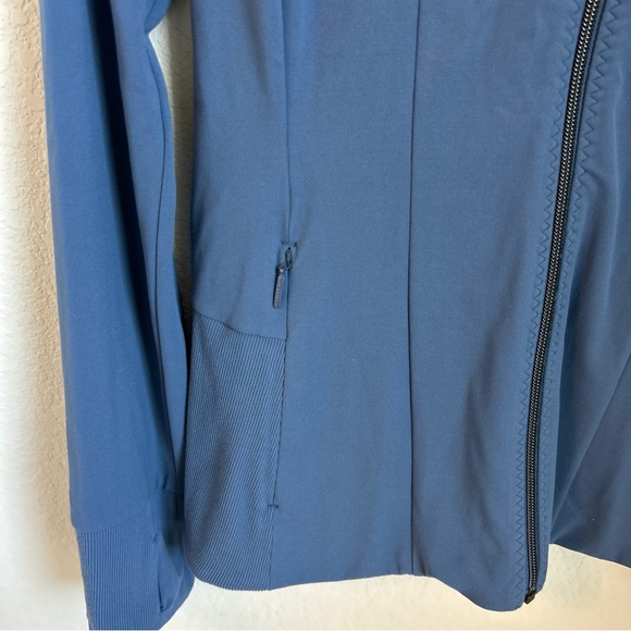 NWT Athleta Shanti Jacket in Powervita, Iron Blue Sz L - Picture 4 of 9